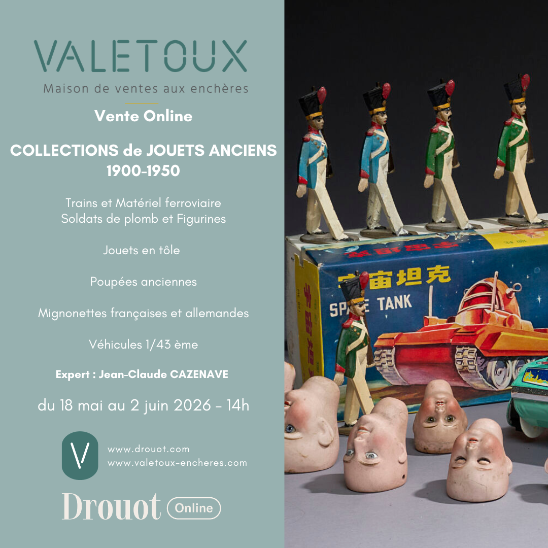 Vente Online - Collection de jouets ancien, 1900 - 1950, du 18 mai au 2 juin 2026 - 14h