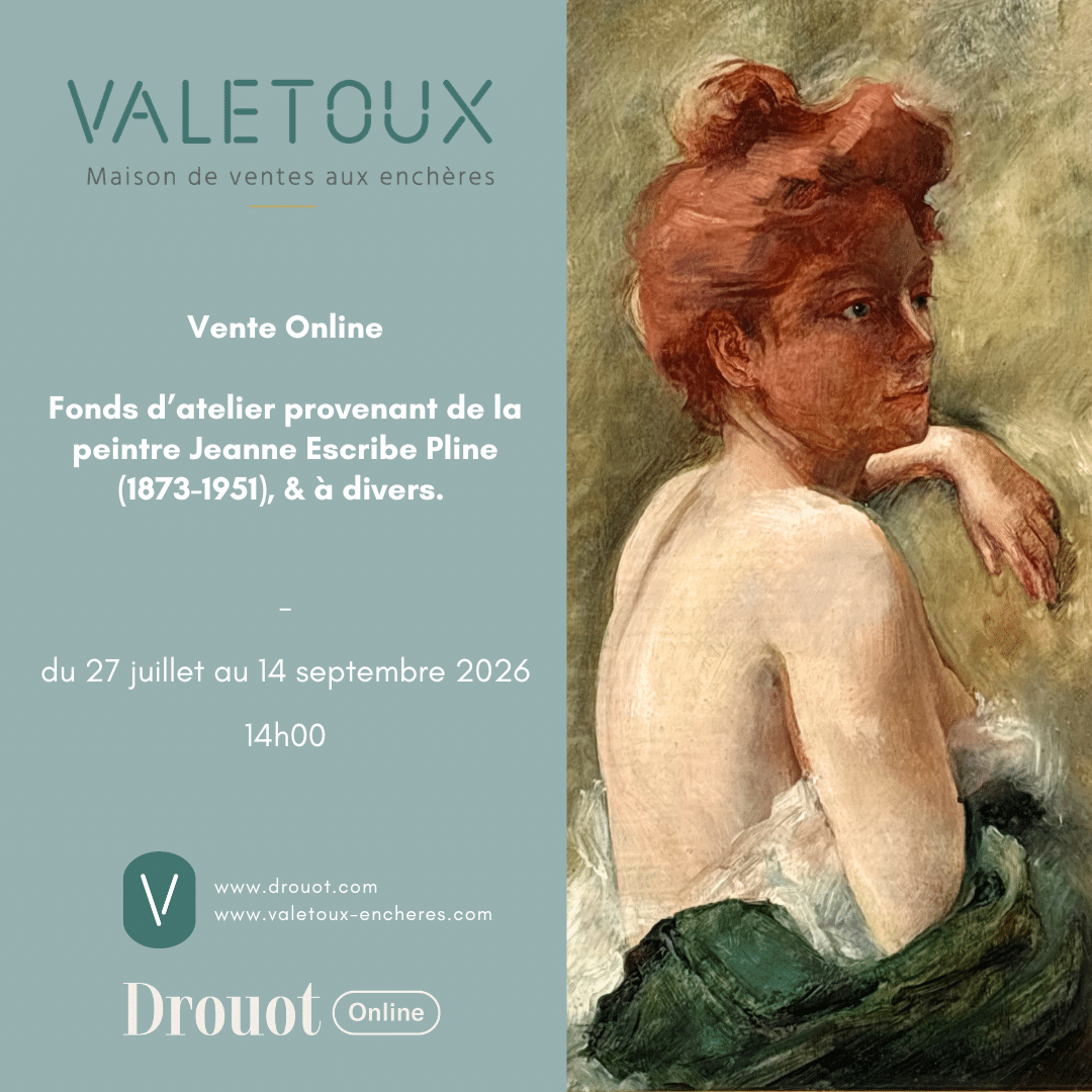 Fonds d’atelier provenant de la peintre Jeanne Escribe Pline (1873-1951), & à divers